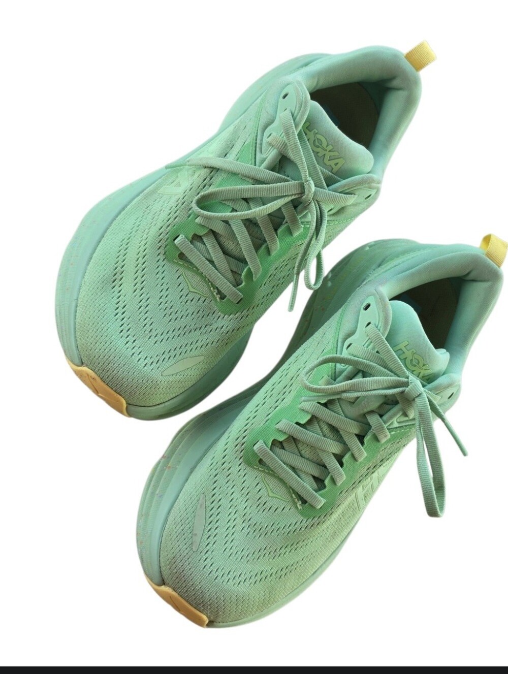 HOKA 8 Women's LIME GLOW/LEMONADE Colorway Running Sneakers